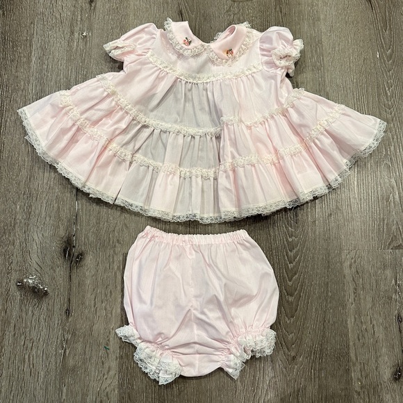 bryan Other - Vintage 1970s Bryan pastel pink baby dress